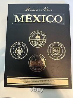 100 pesos mexico coin silver bimetallic Phase 1 Complete Set All States 32 Coins