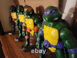 12 Teenage Mutant Ninja Turtle Ceramic Coin Bank BIG! 1989-90 Complete Set TMNT