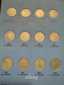 1883-1912-S D Liberty V Nickels Whitman Folder 1885 Complete Set -Priced to Sell
