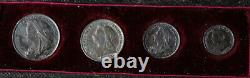 1894 Silver Maundy 4 Coin Set In Wrong Dated Case Grey Toning Patchy Complete