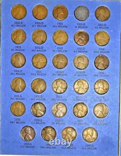 1909-1975 NEARLY COMPLETE 171/177 Lincoln Wheat Coin Set Key Dates PRICE DROP