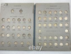 1910-64 Australia Threepence Set of USED Coins on 2 Push in Pages Complete