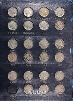 1913-1938 COMPLETE Premium Buffalo Nickel Set- 64 Coins, most Mid-to-High Grade