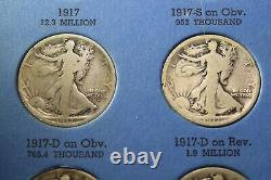 1916-1947 Walking Liberty Half 65 Coin Superior Full Date Complete Set! #202