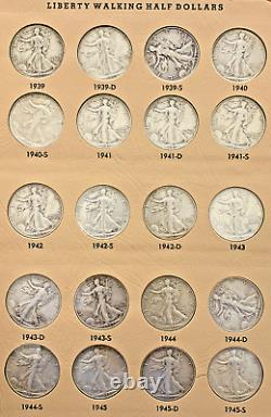 1916-1947 Walking Liberty Half Dollar Complete Set-Dansco Coin Album (B)