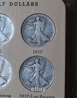 1916-47 Silver Walking Liberty Half Dollar Complete (65) Coin Set