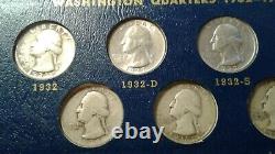 1932 1964 Washington Quarters Album Set Complete 83 coins Graded'32S &'32D