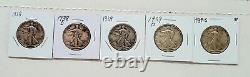1938 thru 1947 Walking Liberty Half Set 27 Very Nice Coins Many in MS