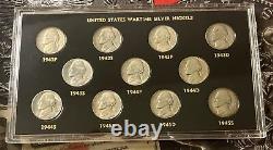 1942-45 Toned Complete Set United States War Nickels Set 35% Silver US Coins UNC