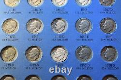 1946-1964 Complete 48 Coin Silver Roosevelt Dime Set! #222