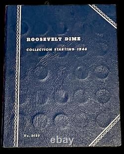 1946-1964 Complete 48-coin Silver Roosevelt Dime Set In Album. 90% Silver