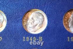 1946-1964 Complete Bu 48 Coin Silver Roosevelt Dime Set! #125