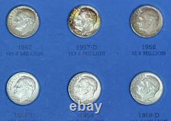 1946-1964 Complete Full Set Roosevelt Silver Dimes Whitman Coin Folder 50 Coins