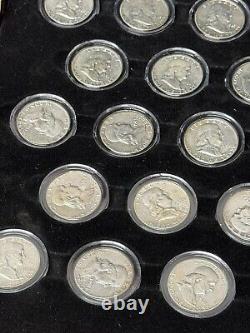 1948 1963 COMPLETE SET Sliver Half Dollars 35 Franklin. 50 Cent Coins JD
