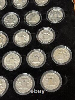 1948 1963 COMPLETE SET Sliver Half Dollars 35 Franklin. 50 Cent Coins JD