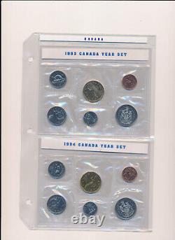 1961 1994 Canada Proof Like Coin Collection, Complete Set