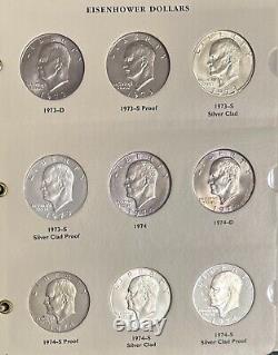 1971 1978 Complete 32-coin Eisenhower Dollar Set In Littleton Album #7843