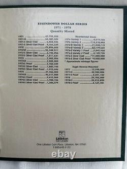 1971-1978 P/D/S EISENHOWER DOLLAR 32 COINS COMPLETE SET WithLITTLETON ALBUM #LCA11