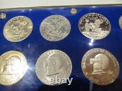 1971-1978 P/d/s Wisenhower Dollar 34 Coins Complete Set In Capital Holder