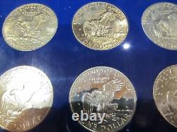 1971-1978 P/d/s Wisenhower Dollar 34 Coins Complete Set In Capital Holder