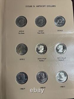 1979-1999 SUSAN B. ANTHONY DOLLAR COMPLETE SET 18 COINS in DANSCO Album withProofs