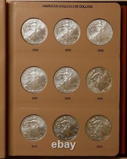1986-2012 American Silver Eagle Dollar Complete 27 Coin Book Set