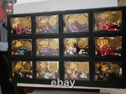 1996-97 PINNACLE MINT Complete Set 30 WITH BRASS COINS + Official Display Folder