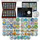 1999-2009 Complete Colorized State Quarters 56-coin Set In Cherry Wood Style Box