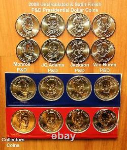 2007-2016 + 2020 Bush Presidential $1 P&D 112 Coin COMPLETE Uncirc & Satin Set