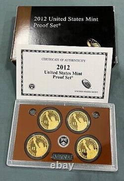 2012-S U. S. Clad Proof Set Complete 14-Coin Set, with Box and COA