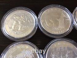2013 Oh Canada $10 Complete 12 Silver Coin Set With Coa-Wooden Box+12 Shell Box