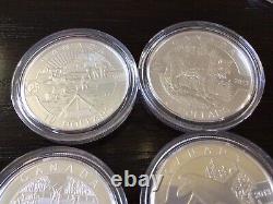 2013 Oh Canada $10 Complete 12 Silver Coin Set With Coa-Wooden Box+12 Shell Box