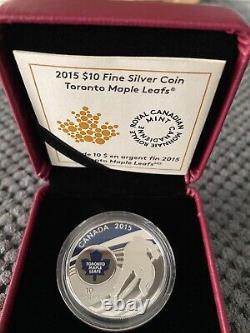 2015 Royal Cdn Mint Complete Set Of 7 NHL Canadian Teams $10 Fine Silver Coins