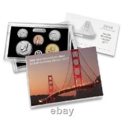 2018 10 coin COMPLETE SILVER REVERSE Proof Set, With Error Kennedy LT FROST