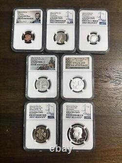 2021 S US Mint Silver 7-Coin Proof Set, NGC PF70 PR70 Complete Perfect Set
