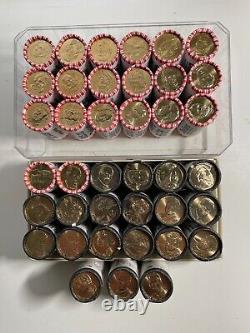 40 Rolls Presidential Dollars 25 Coins/roll, Complete set, 2007 2020