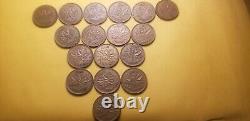 Almost Complete Set Canada Small Cent Pennies Many Varieties 8 Coins Missing