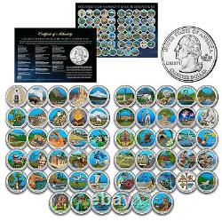 America the Beautiful Parks U. S. Quarters COLORIZED 56-Coin Complete Set