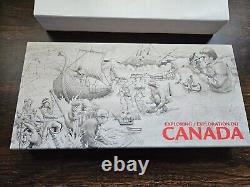 COMPLETE 2014 RCM 15 Dollars Fine Silver 10 Coin Set Exploring Canada Mint