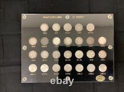 COMPLETE Canada (Newfoundland) 10 Cents Silver Coin Set CAPITAL 26 COINS