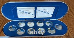 Canada'90-94 Powered Flight $20.925 silver proof COMPLETE SET withcase & papers