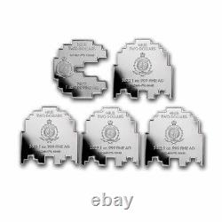 Colorized 1 oz Silver PAC-MANT & Ghost Shaped Coins Complete Set SKU#268876