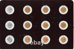 Complete 12-Coin Set of Uncirculated Wartime Cents Pennies 1943-1946