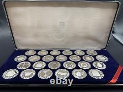 Complete 1985 Franklin Mint 25 The Treasure Coins of the Caribbean Proof Set Box