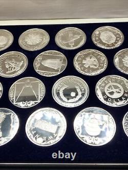 Complete 1985 Franklin Mint 25 The Treasure Coins of the Caribbean Proof Set Box
