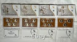 Complete 39 Coin Set All 10 US Mint Presidential Dollar Proof Sets Boxes COAs