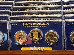 Complete (40 Sets) Presidential Dollar Collection P+D+S UNC, Display Case