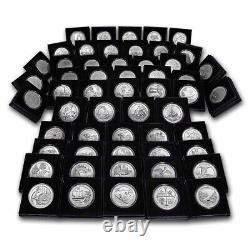 Complete 56-Coin Burnished 5 oz Silver ATB Set (withBox & COA) SKU#231499