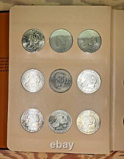 Complete Ike Dollar Set 32 Coins Unc PF 40% Silver Eisenhower Collection Dansco