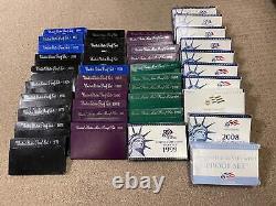 Complete Lot of 40 U. S. Mint Proof Sets dates from 1970 to 2009 270+ coins $10